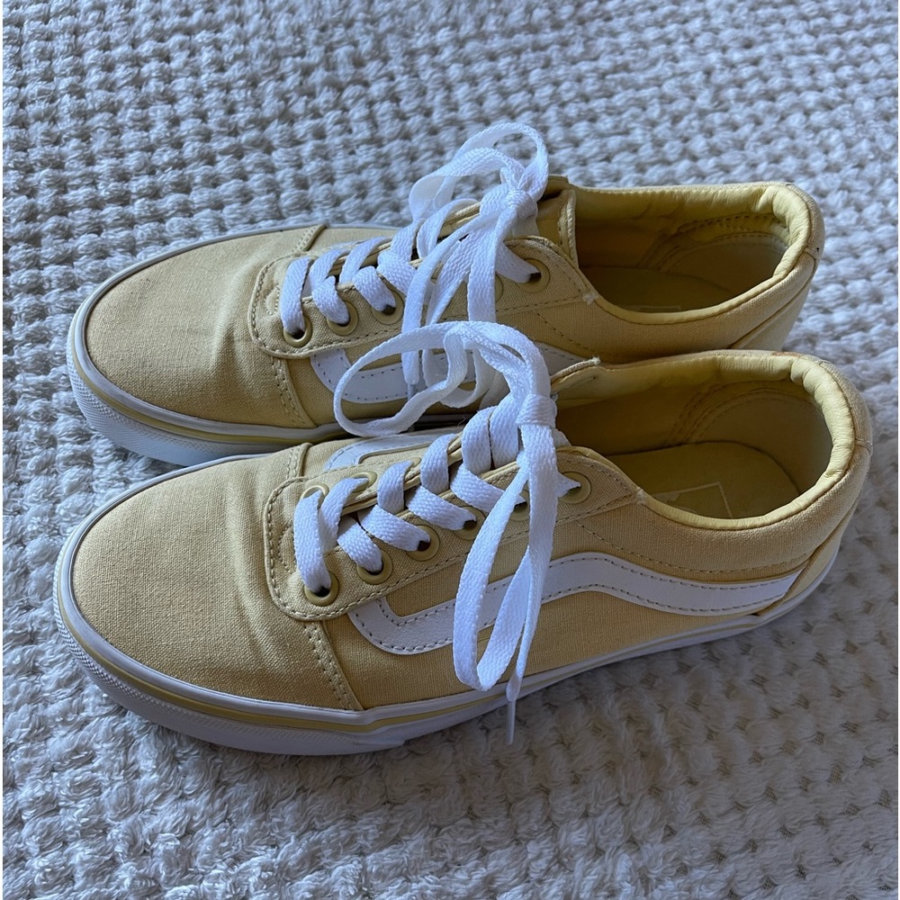 Pastel yellow vans